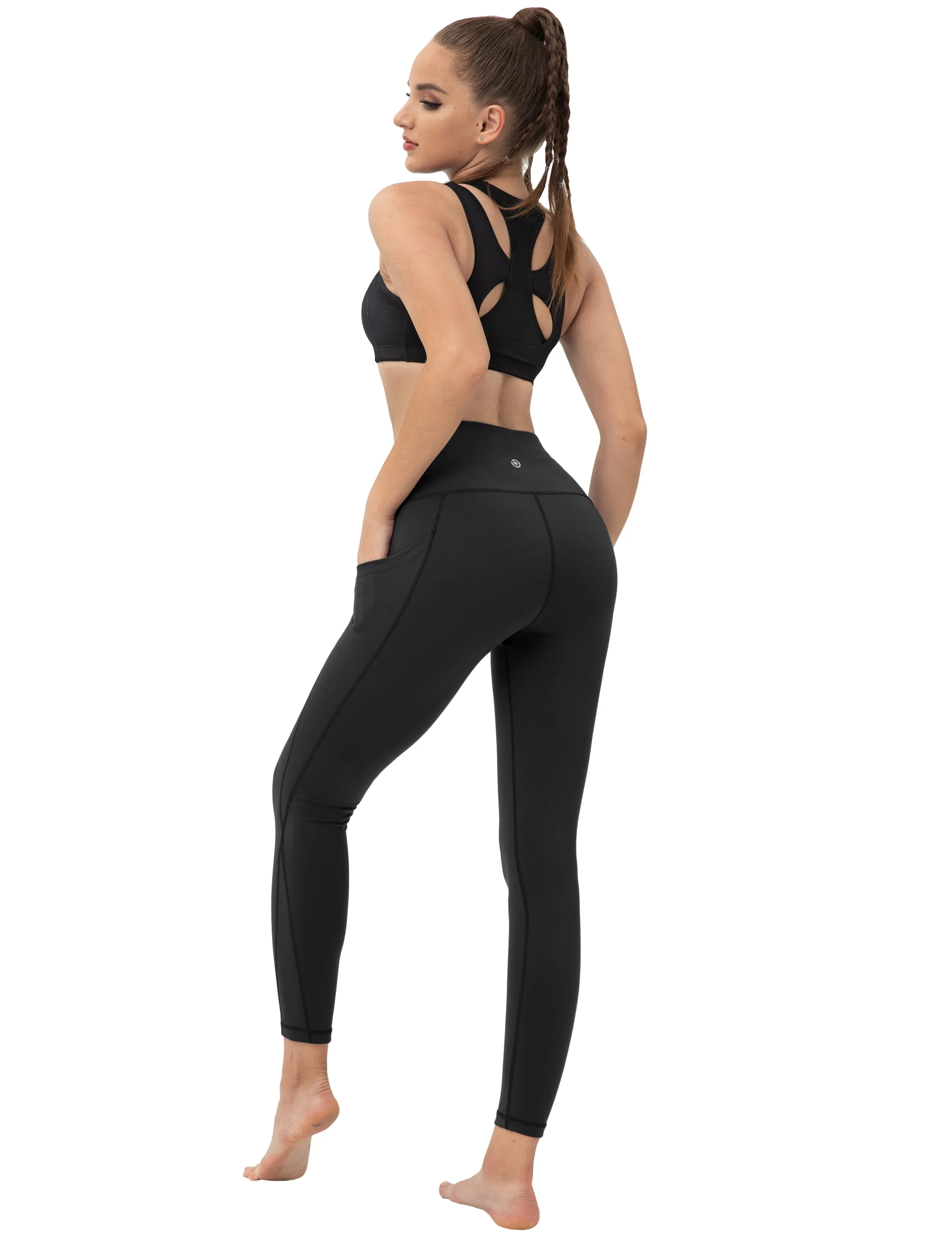 High Waist Side Pockets Jogging Pants black_Jogging