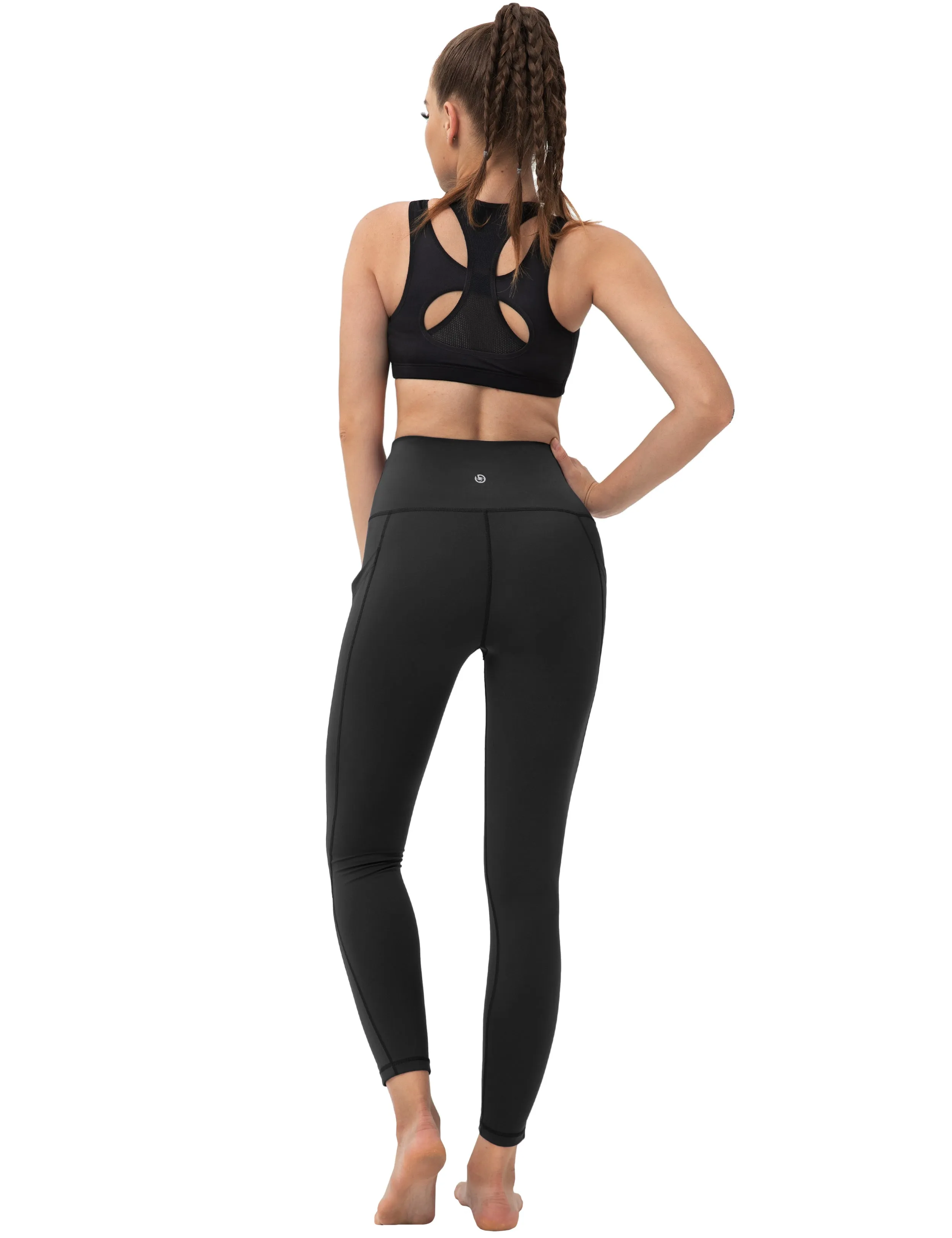 High Waist Side Pockets Jogging Pants black_Jogging