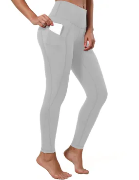 High Waist Side Pockets yogastudio Pants lightgray_yogastudio