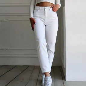 High Waist Straight Jeans