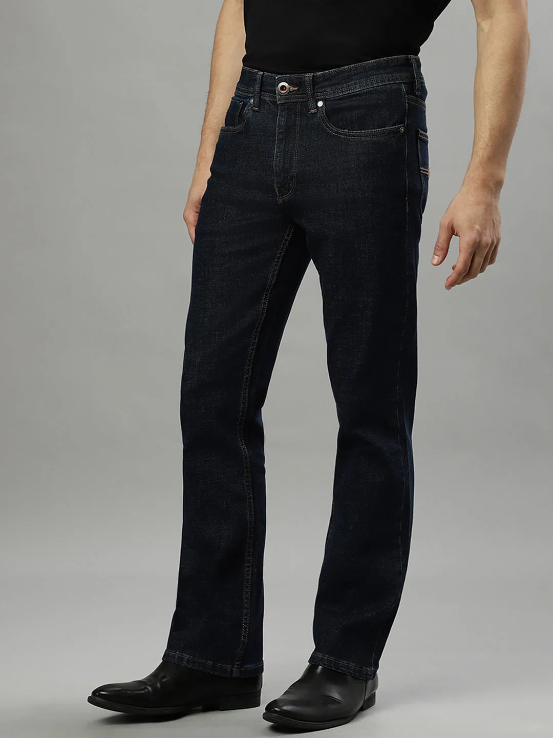 Iconic Men Blue Embroidered Regular Fit Jeans