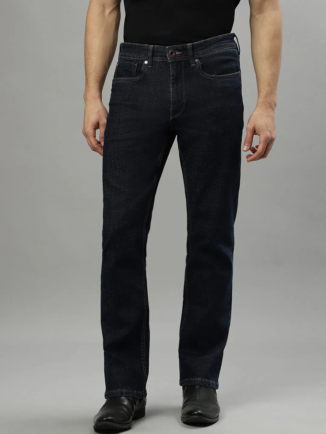 Iconic Men Blue Embroidered Regular Fit Jeans