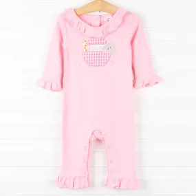 Into the Ark Long Romper, Pink