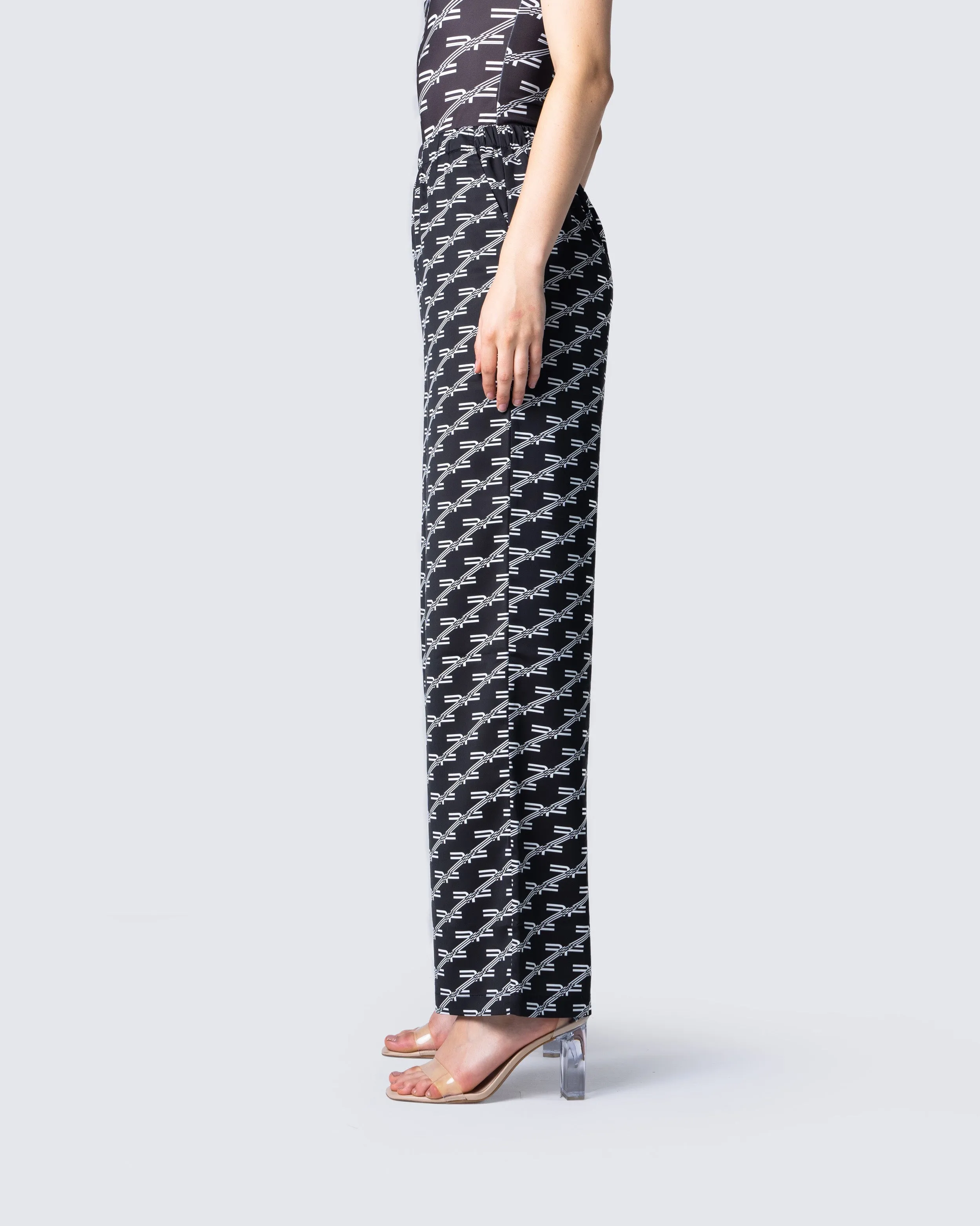 Joy Logo Print High Waist Pant