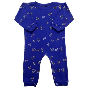 KIDS & BEBS Cute Elephant Print Rompers for Baby Boy And Baby Girls Made With Soft 100% Pure Cotton Fabric Summer Friendly (3 - 6 months)(Blue)