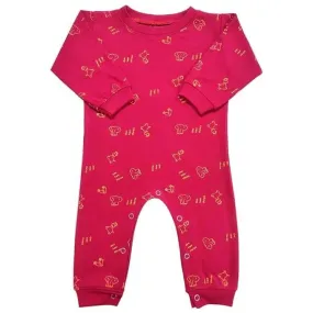 KIDS & BEBS Cute Elephant Print Rompers for Baby Boy And Baby Girls Made With Soft 100% Pure Cotton Fabric Summer Friendly ( Rani, 6 - 9 months )