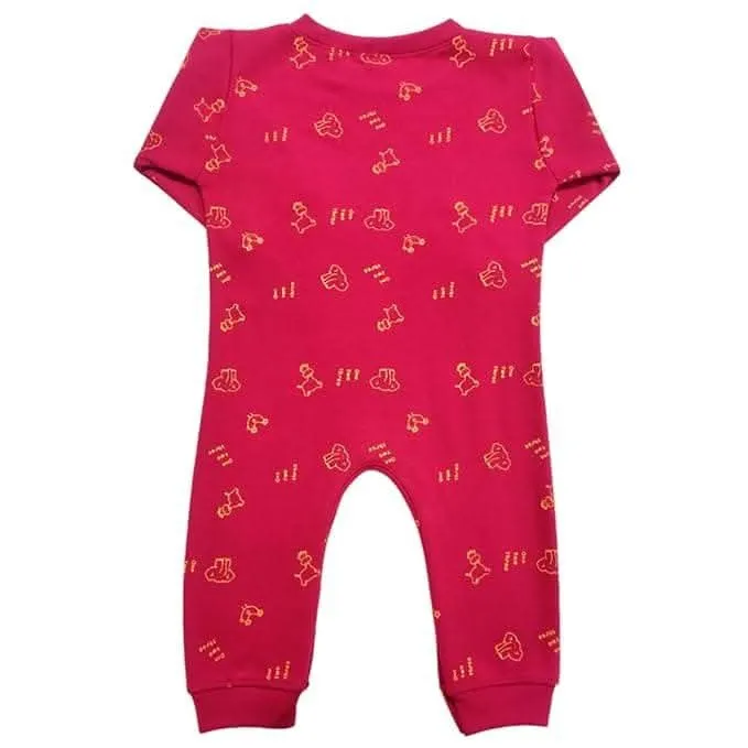 KIDS & BEBS Cute Elephant Print Rompers for Baby Boy And Baby Girls Made With Soft 100% Pure Cotton Fabric Summer Friendly ( Rani, 6 - 9 months )