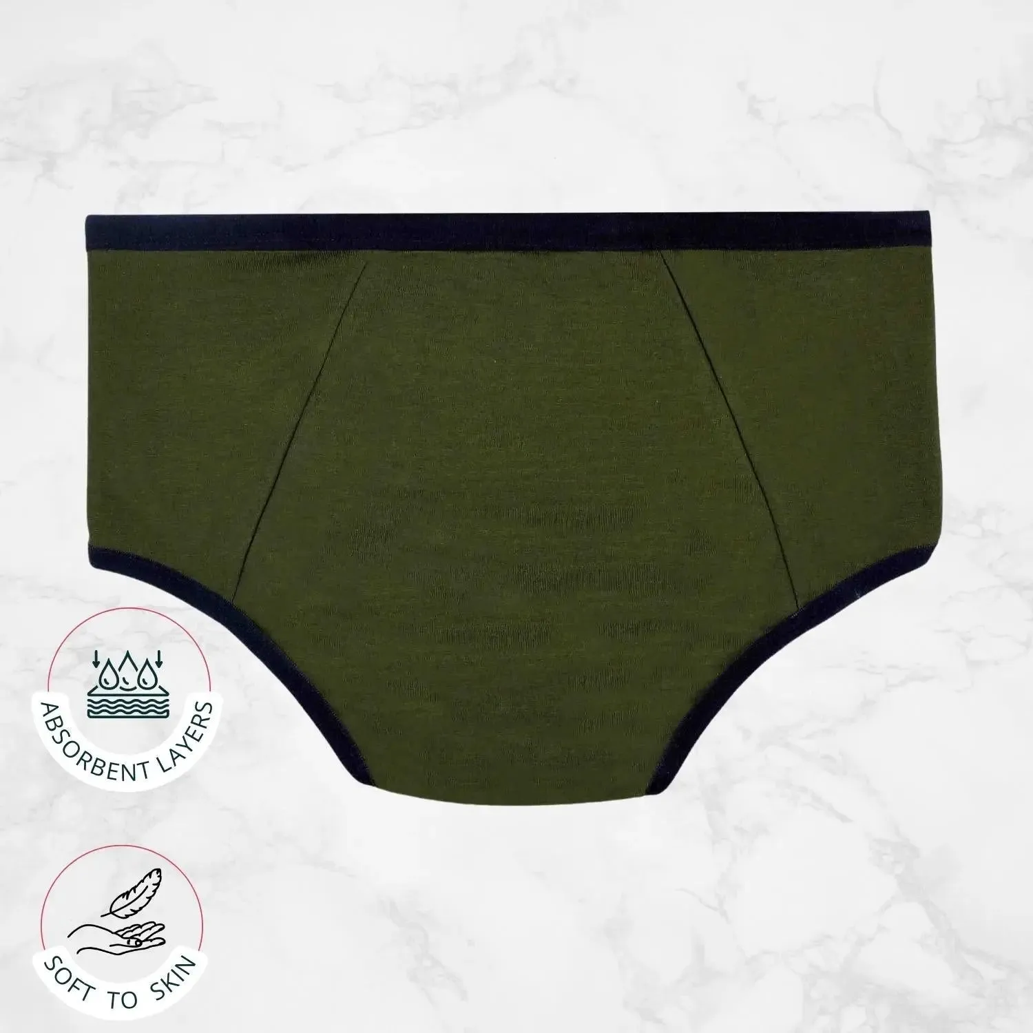 LAB TESTED PERIOD PANTIES | OLIVE GREEN & ROYAL BLUE | SUPER ABSORBENT | LEAK-PROOF | REUSABLE