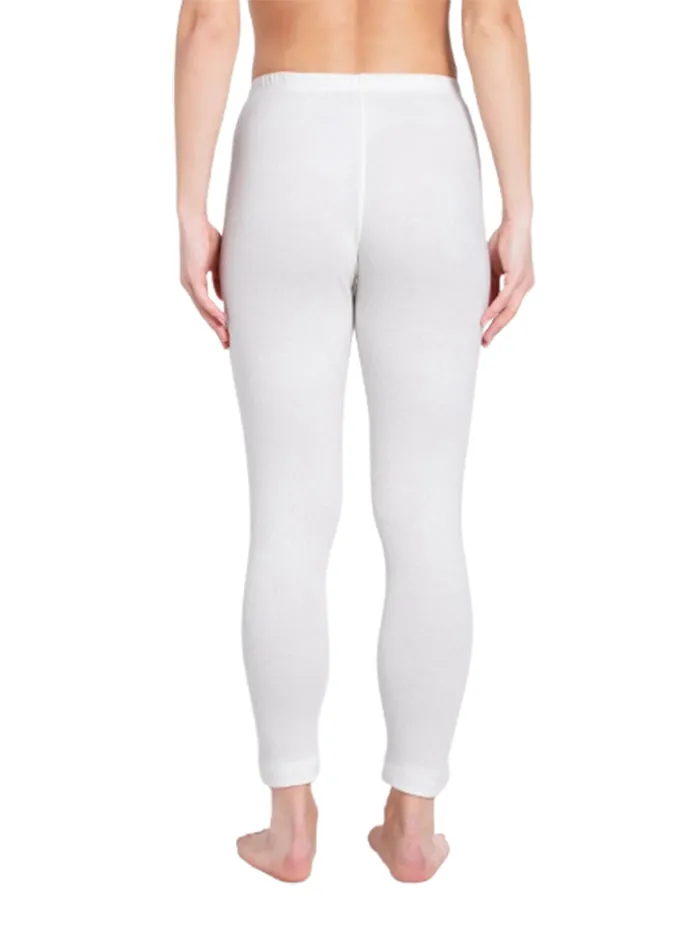 Ladies Off White Thermal Leggings