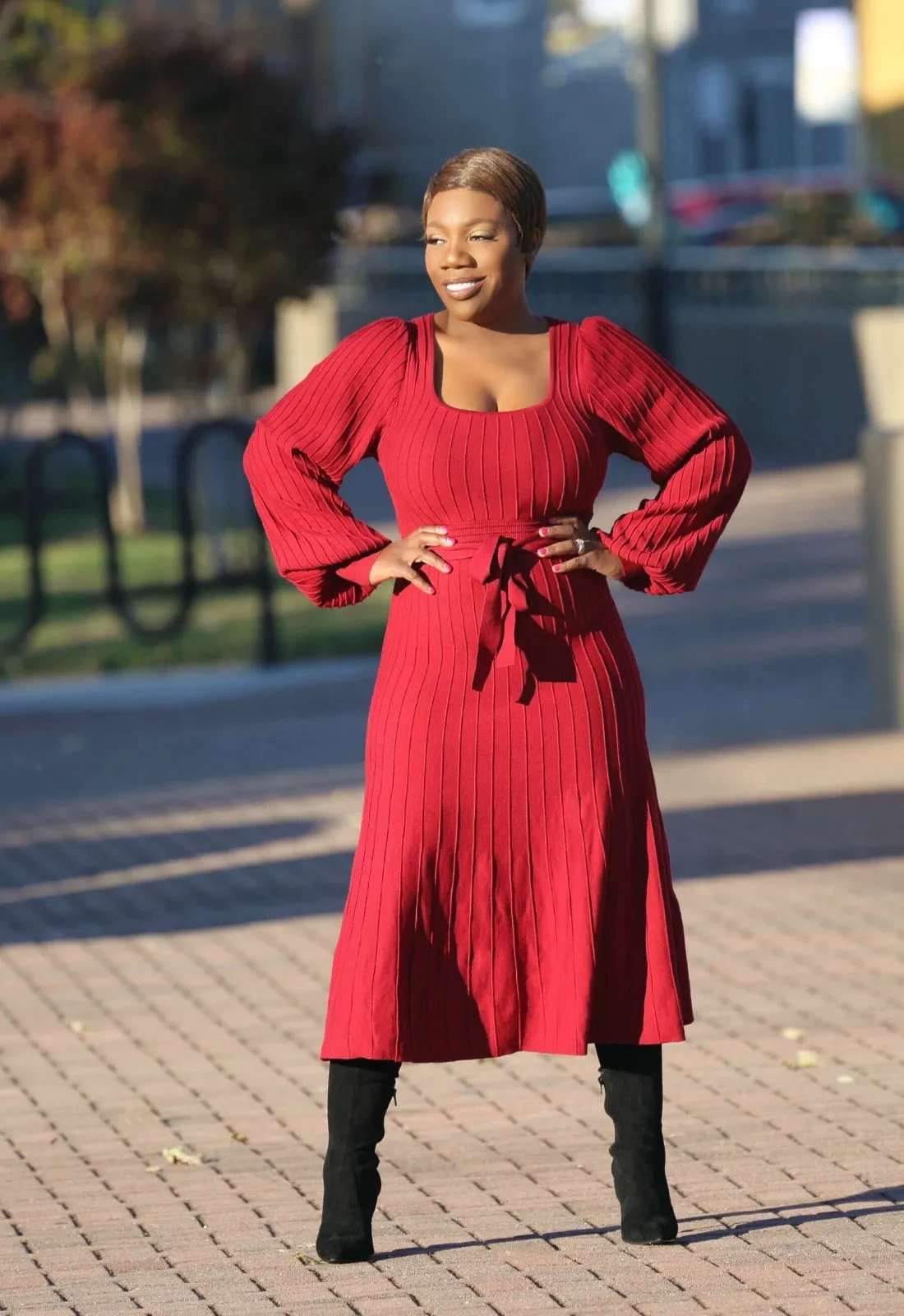 Like Fine Wine | Knit A-line Dress