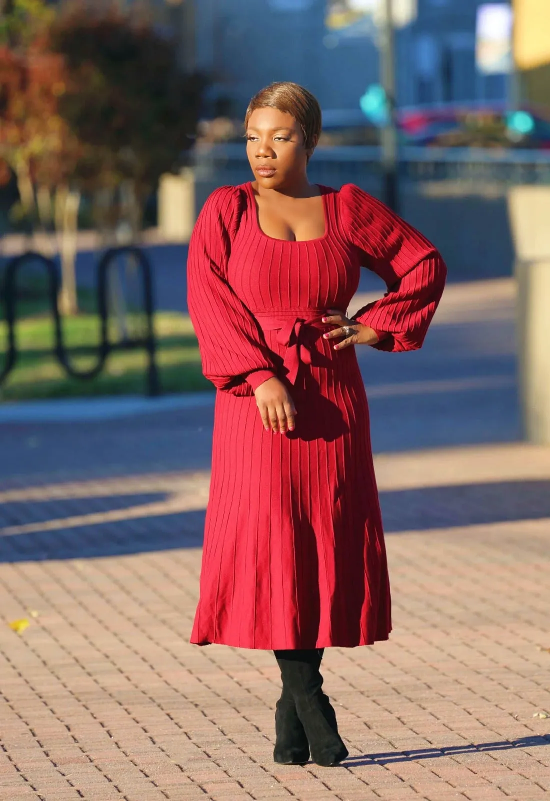 Like Fine Wine | Knit A-line Dress