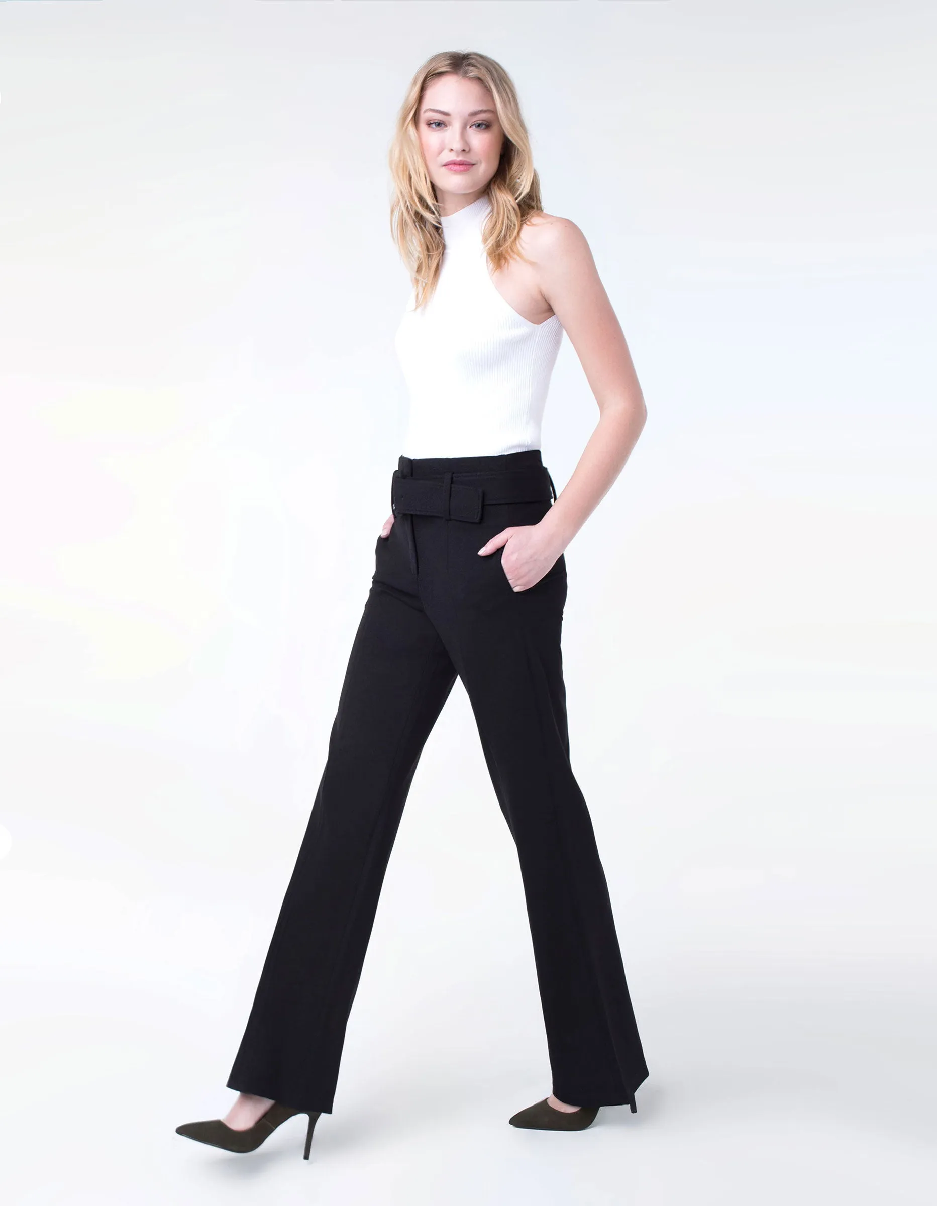 Liverpool Taylor High Waist Belted Trouser