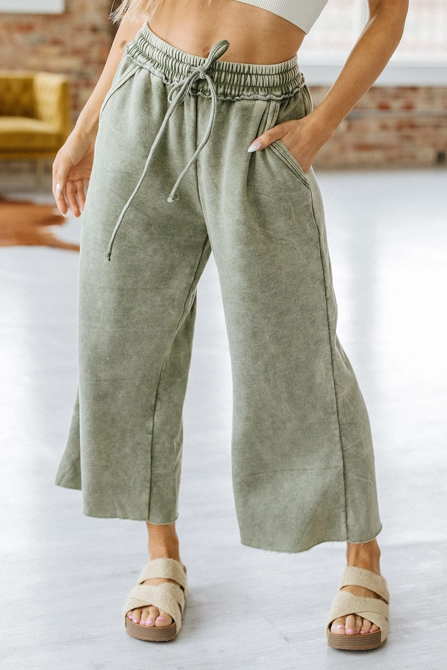 Mable Cropped Fleece Lounge Pants | S-XL