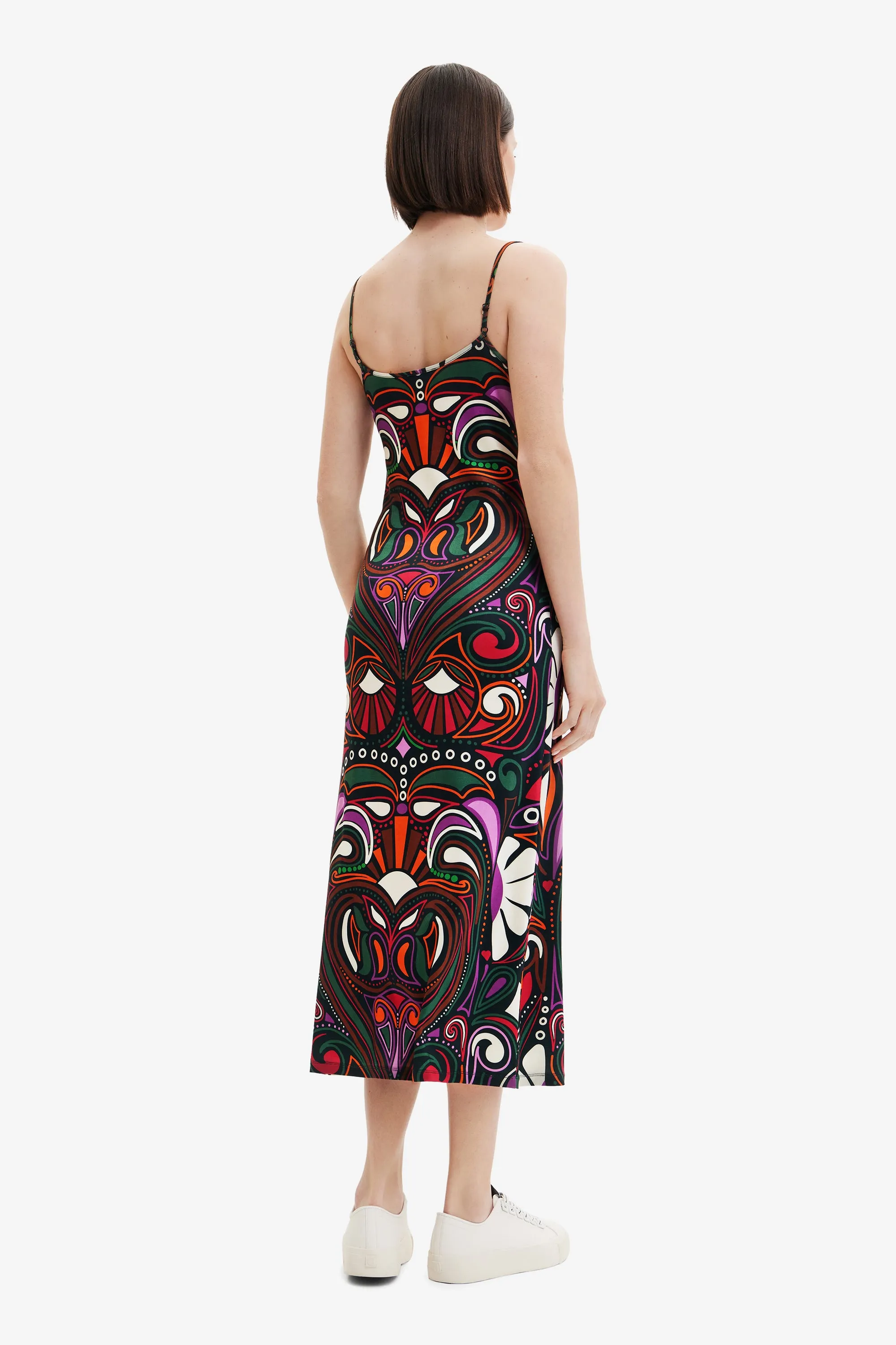 Marga Retro Groovy Slip Midi Dress Desigual by M. Christian Lacroix Style 22WWVK23