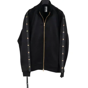 Mastermind Black Gold Zip Track Jacket Mock Neck Skull