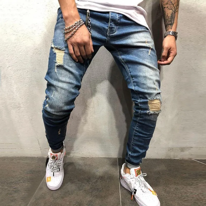 Men's Fashion Casual Ripped Jeans