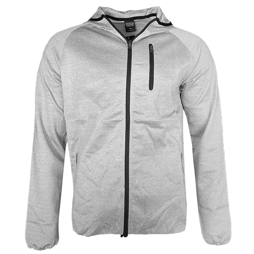 Men's Hoodie Full Zip Athletic Track Jacket Long Sleeve Hooded Sweatshirt