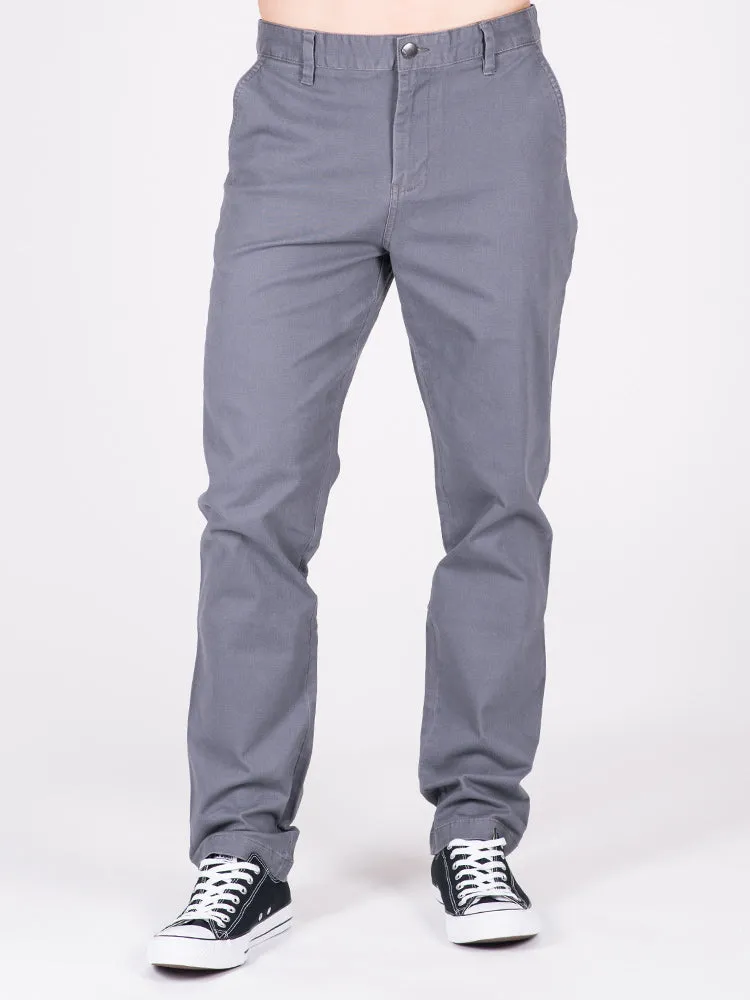 MENS RELAXED CHINO PANTS - GRAVEL - CLEARANCE