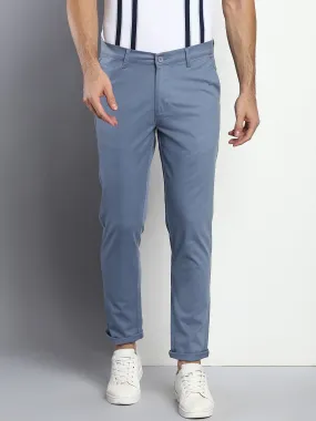 Men's Tapered Fit Cotton Chinos (Steel Blue)