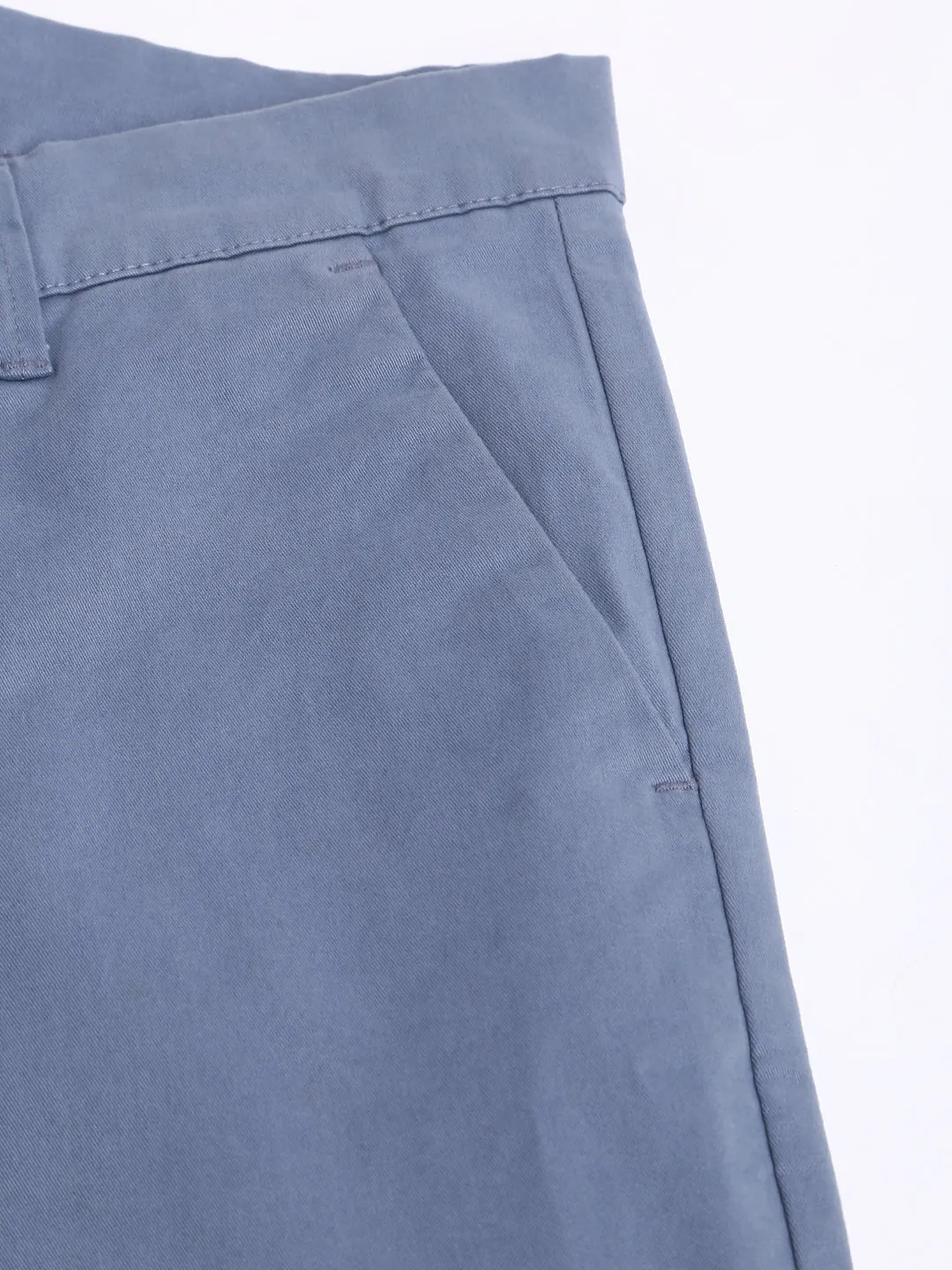 Men's Tapered Fit Cotton Chinos (Steel Blue)