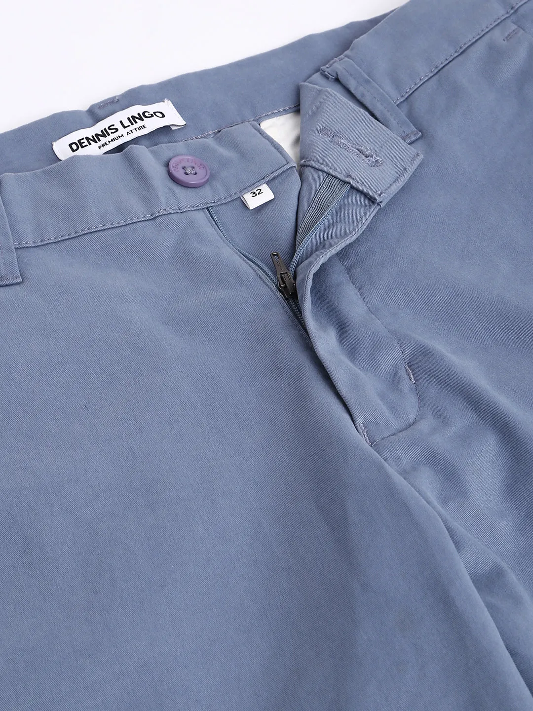 Men's Tapered Fit Cotton Chinos (Steel Blue)