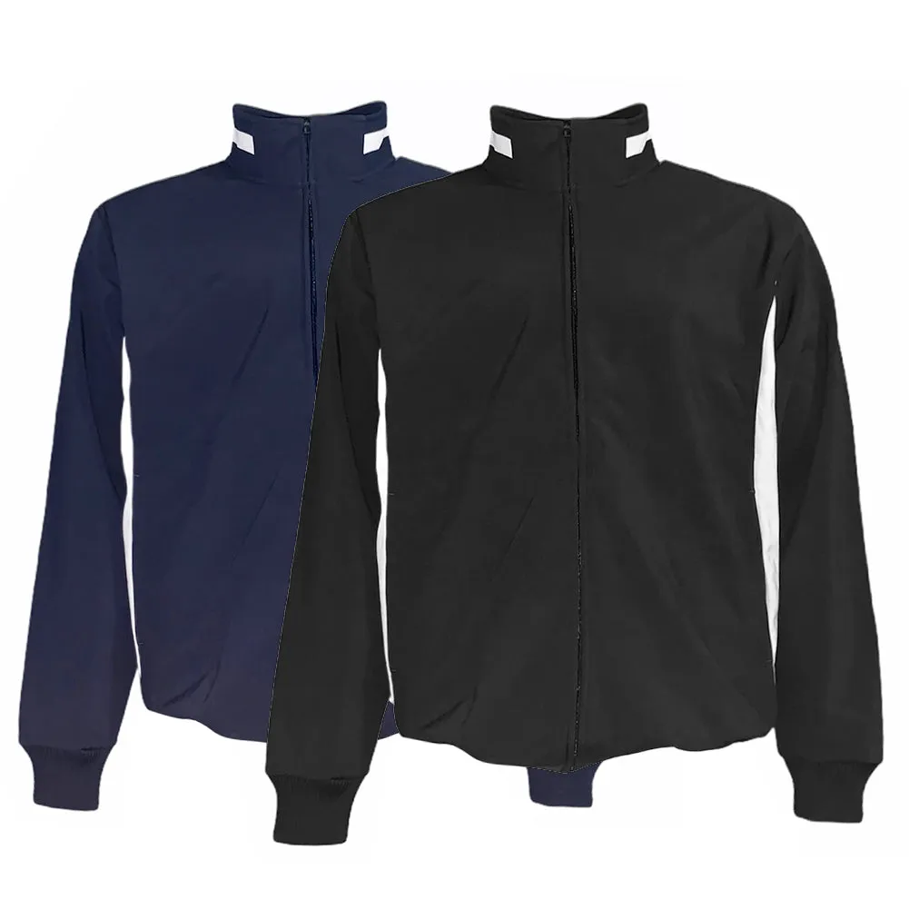 Mens Zipper Track Jacket Zip Up Front Side Pockets Athletic Sport Coat