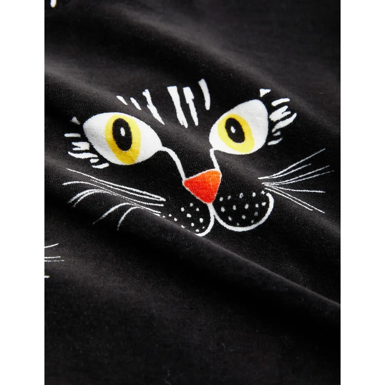 MINI RODINI - Cat Face Velour Sweater