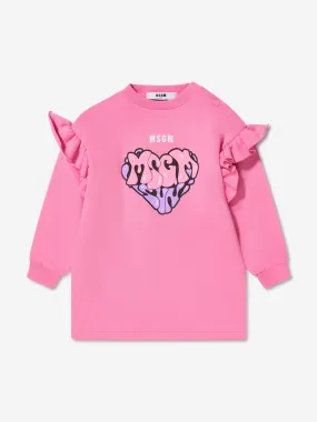 MSGM Baby Girls Heart Logo Sweater Dress