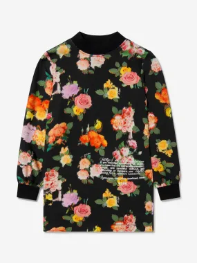 MSGM Girls Floral Print Sweater Dress