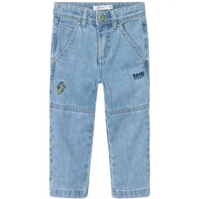 NAME IT - NMMSILAS TAPERED EMB JEANS 4285-BE in hellblau mit Dino