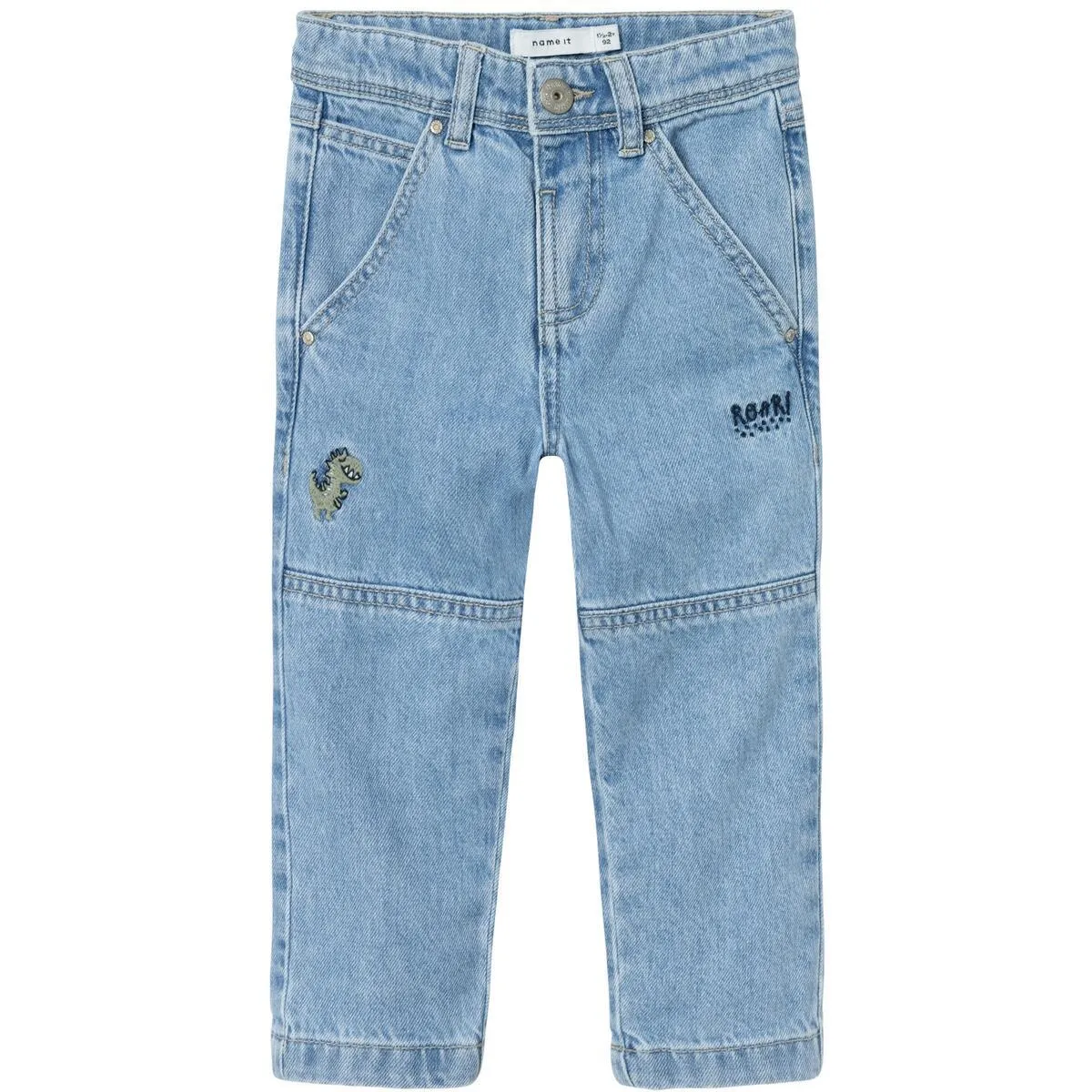 NAME IT - NMMSILAS TAPERED EMB JEANS 4285-BE in hellblau mit Dino