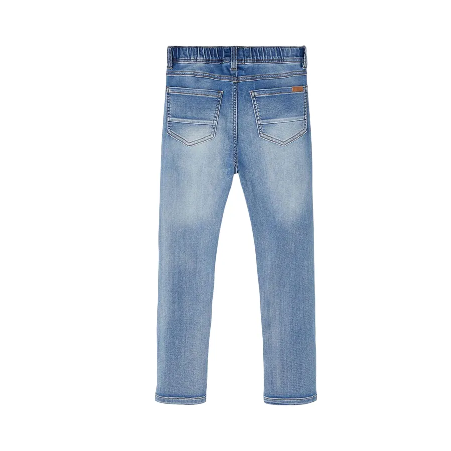 name it pantalone jeans con elastico da bambino 13197238 blu chiaro