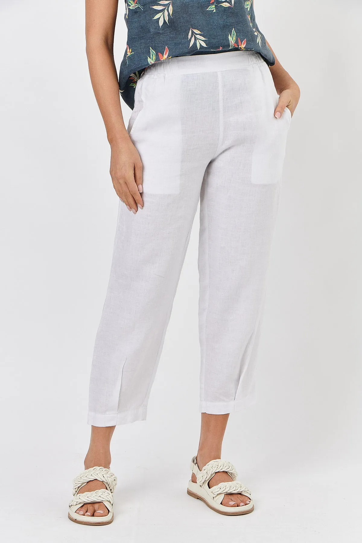 Naturals - Linen Pants White | GA464