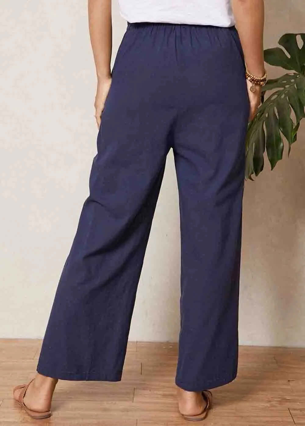 NEW! High Waist Button Detail Pocket Pants