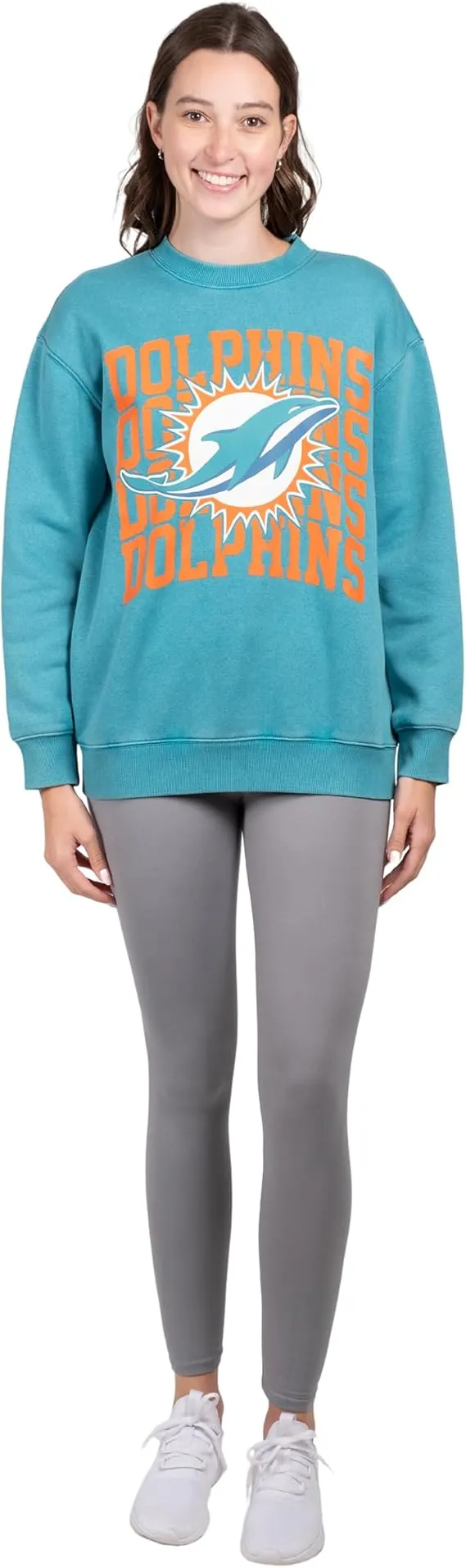 NFL Official Womens Super Soft Oversized Cozy Shirt|Miami Dolphins