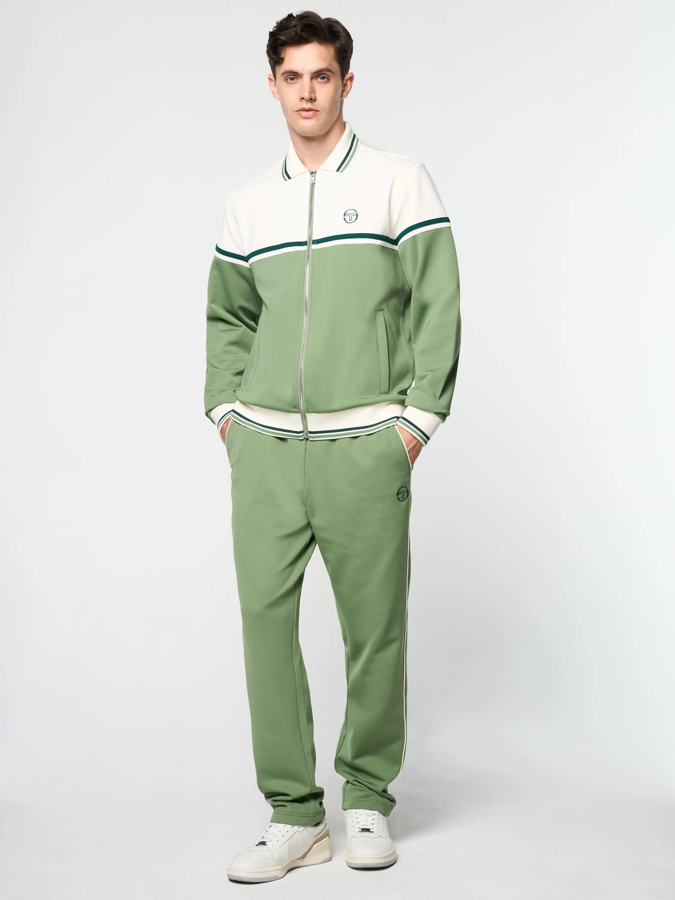 Olmi Track Jacket- Hedge Green