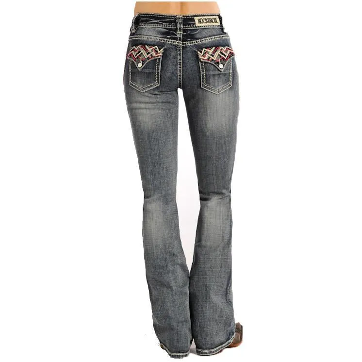 Panhandle Slim Mid Rise Rock&Roll Cowgirl - LT Vintage Wash Boot Cut Jean