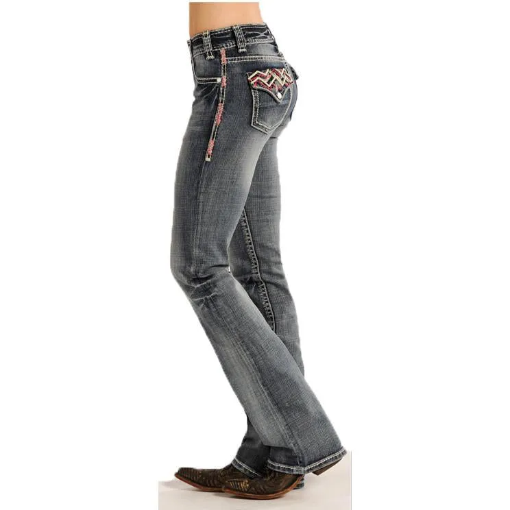 Panhandle Slim Mid Rise Rock&Roll Cowgirl - LT Vintage Wash Boot Cut Jean