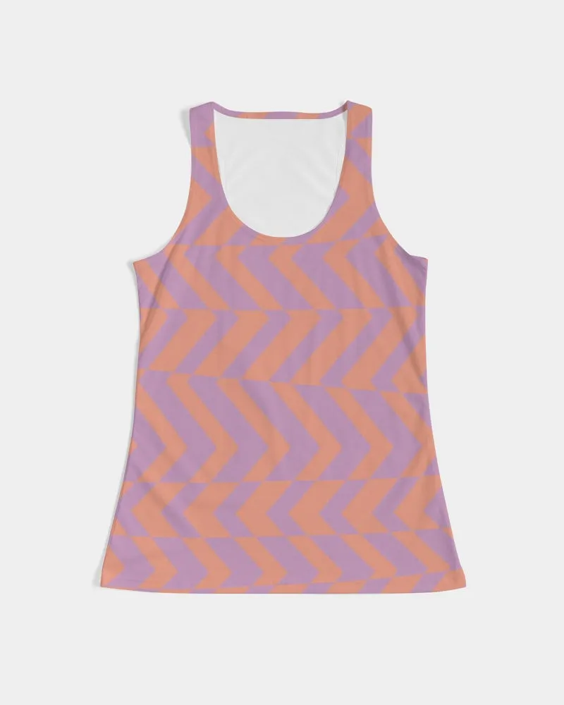 Peach & Orchid Striped Women's Tank