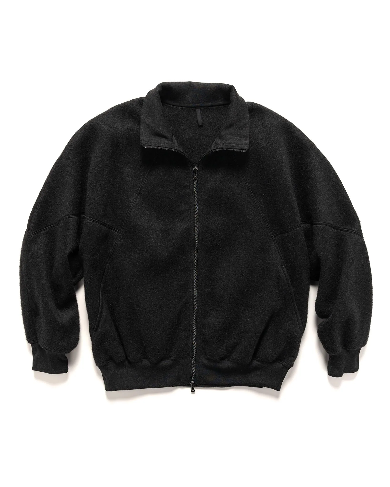 PE/Silk Fleece Track Jacket Heather Black