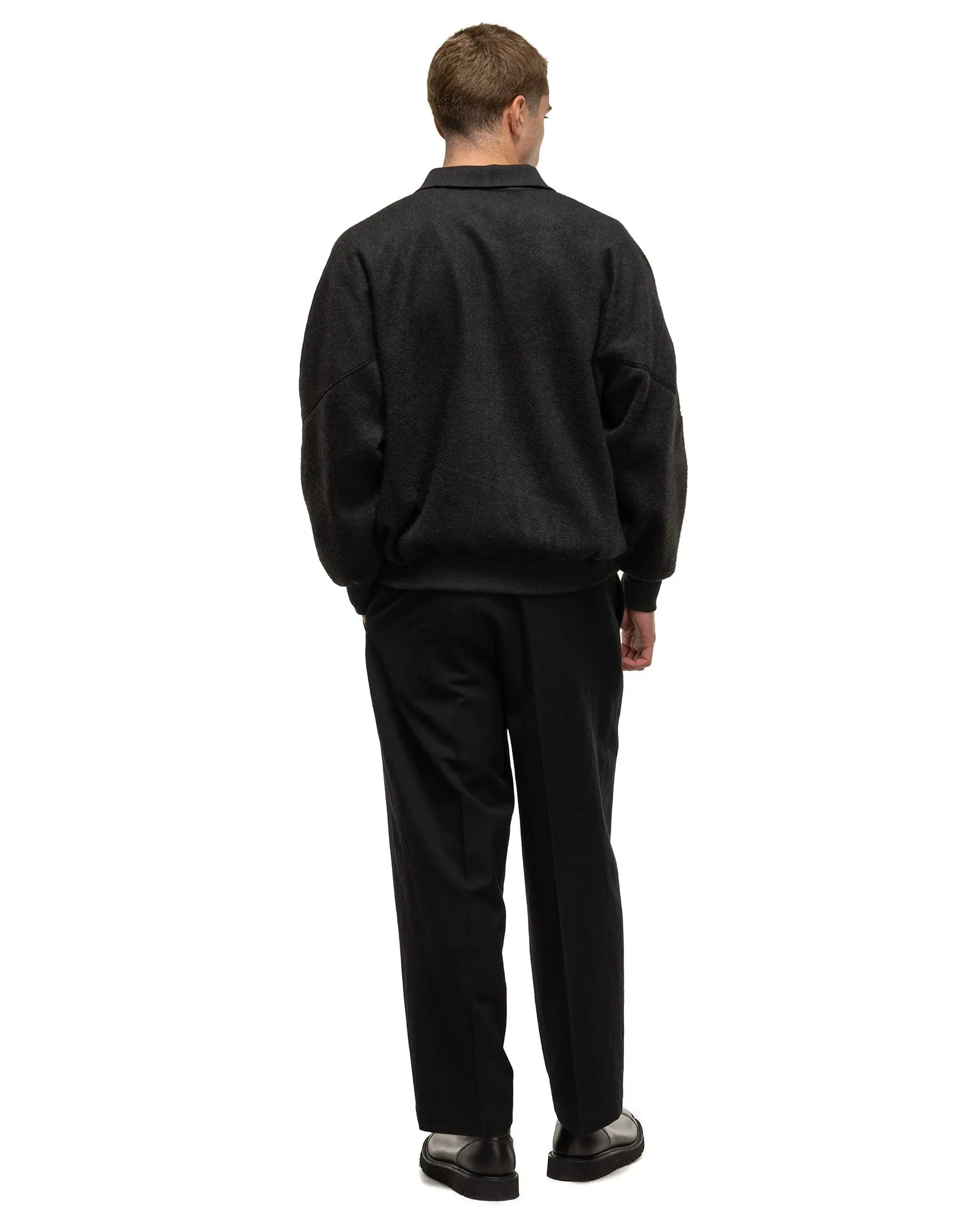 PE/Silk Fleece Track Jacket Heather Black