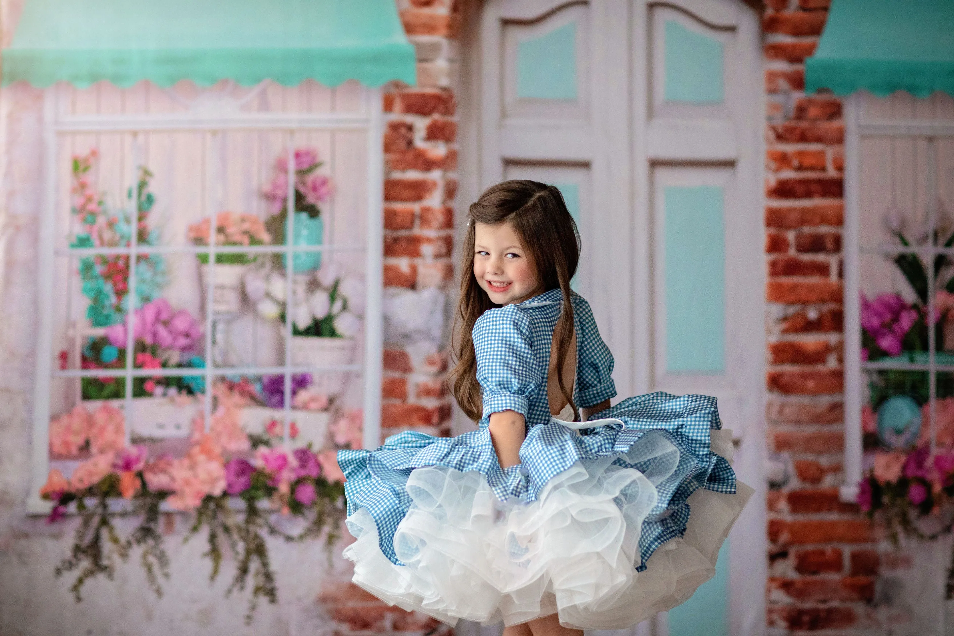 "Dorothy Blue" -  Petal Length Dress  - ( 3 Year - Petite 5 Year)