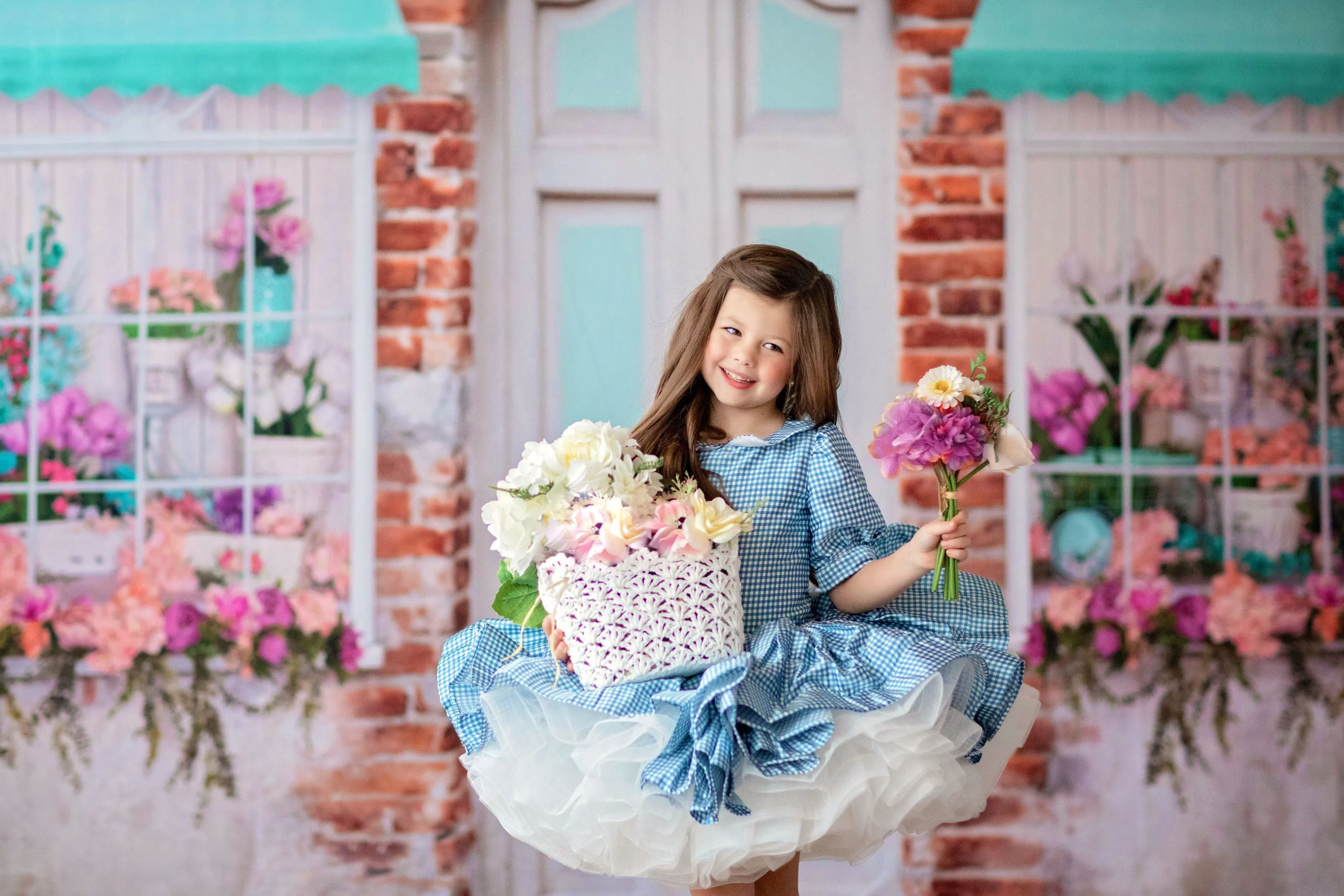 "Dorothy Blue" -  Petal Length Dress  - ( 3 Year - Petite 5 Year)