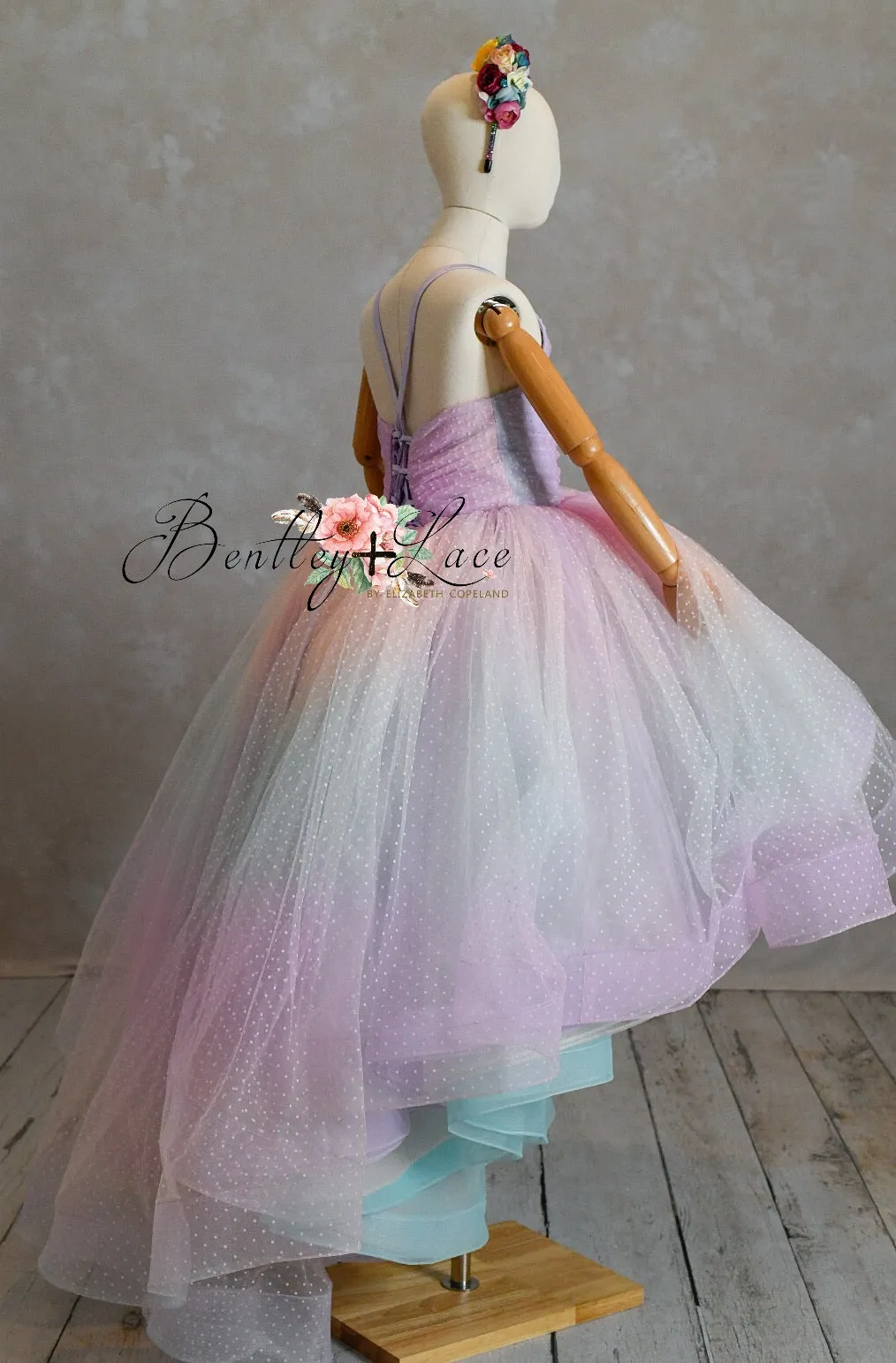 "Ombre Lilac Dream" High Low  Length Dress (7 Year-Petite 8 Year)