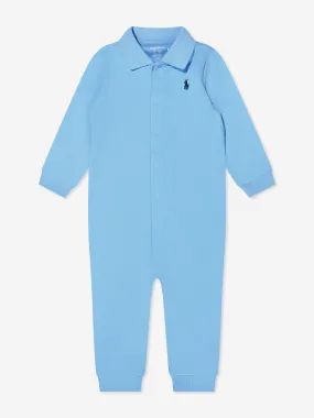 Ralph Lauren Baby Boys Logo Romper in Blue