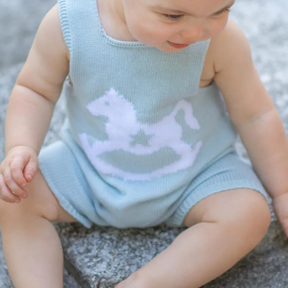 Rocking Horse Knit Romper