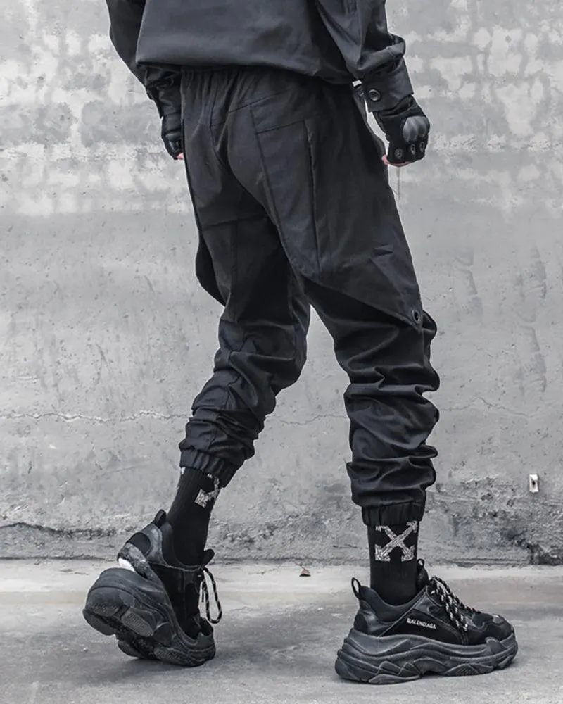 Samurai Functional Patchwork Black Cargo Pants