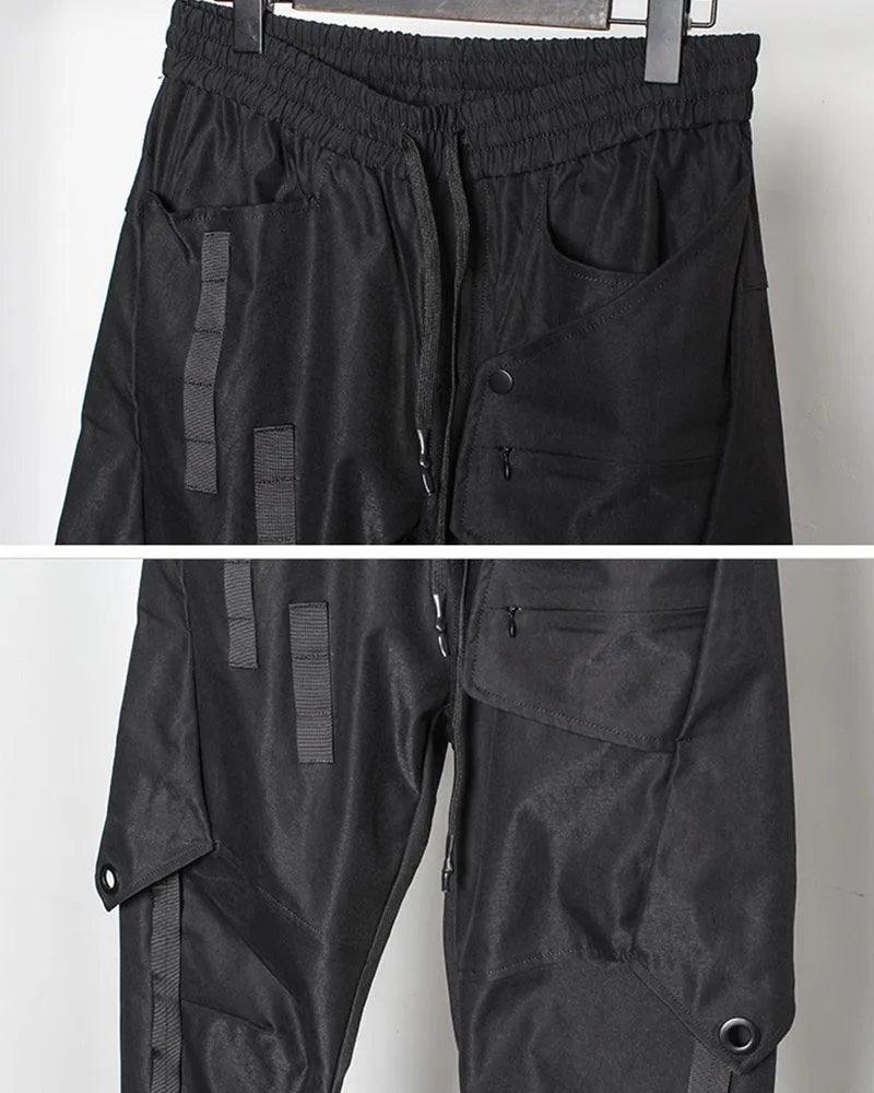 Samurai Functional Patchwork Black Cargo Pants