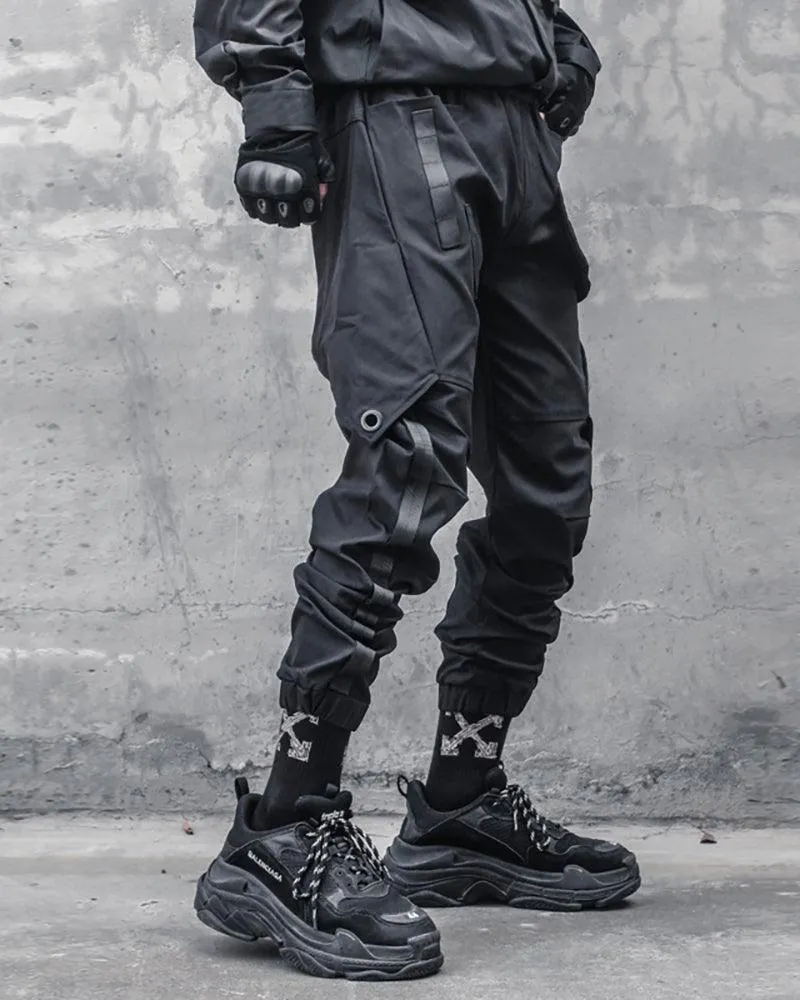 Samurai Functional Patchwork Black Cargo Pants