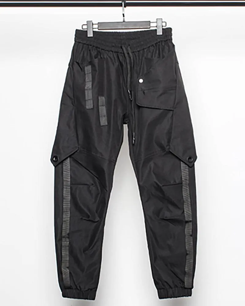 Samurai Functional Patchwork Black Cargo Pants